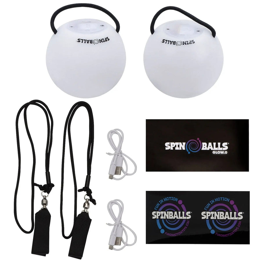 Glow. 0 LED Rechargeable Poi Set - Night Practice