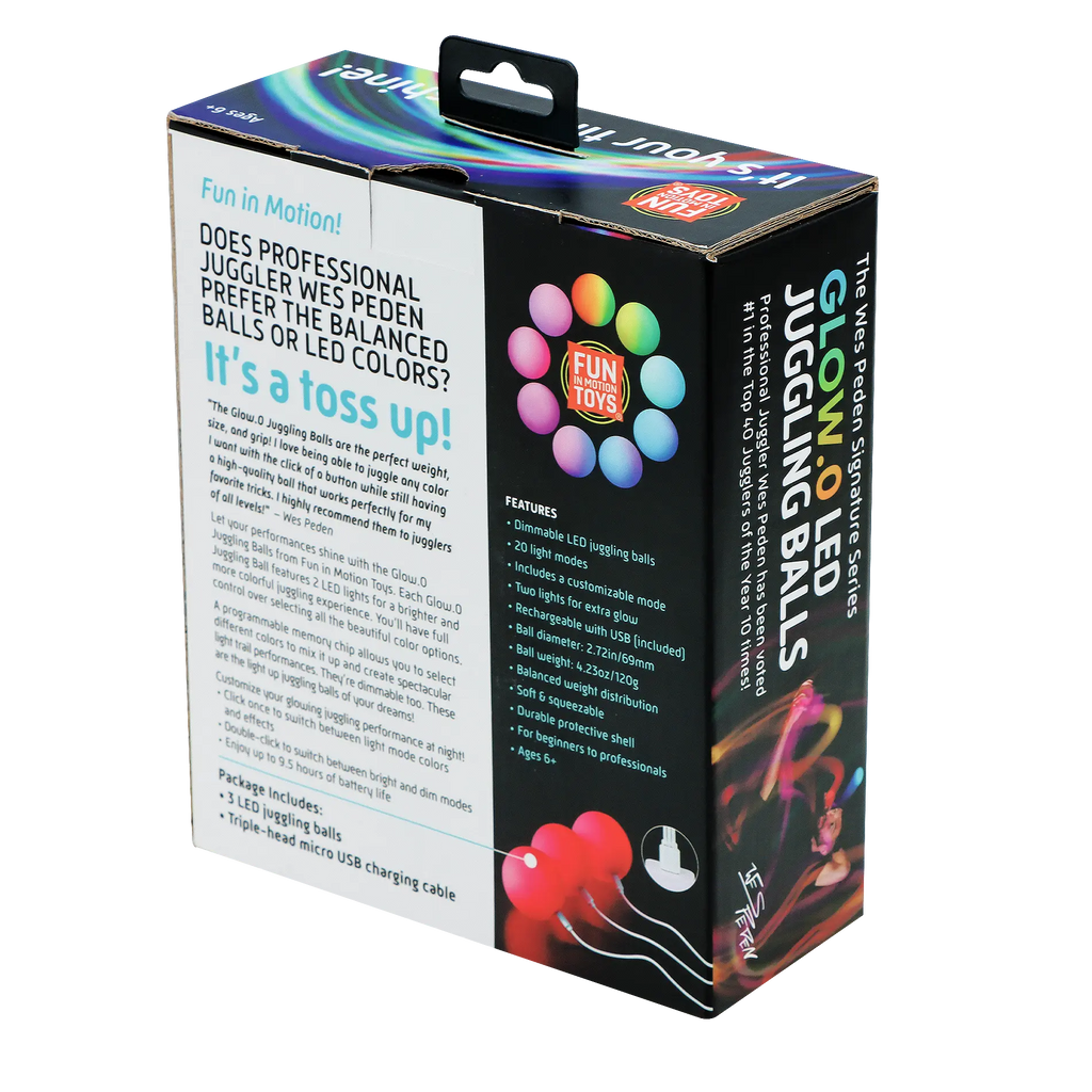 Wes Peden Glow.0 Juggling Balls - Easy Play