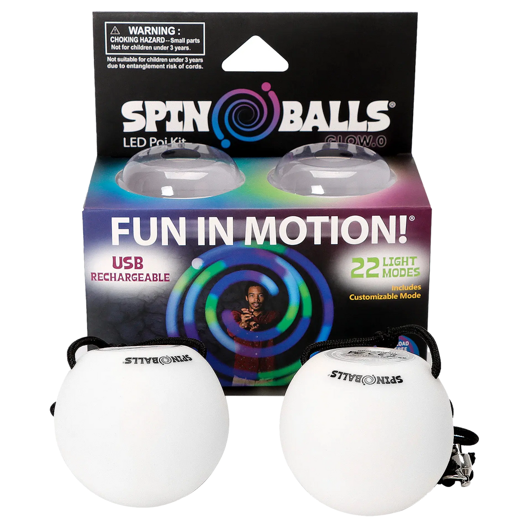 Glow. 0 LED Rechargeable Poi Set - Night Practice
