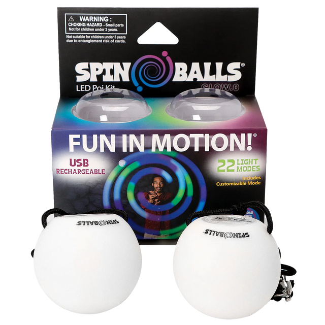Glow. 0 LED Rechargeable Poi Set - Night Practice