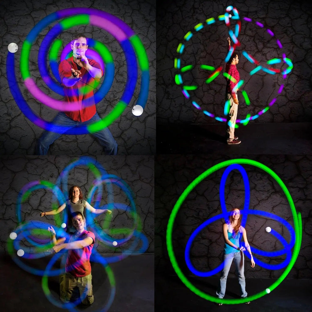 Glow. 0 LED Rechargeable Poi Set - After Dark