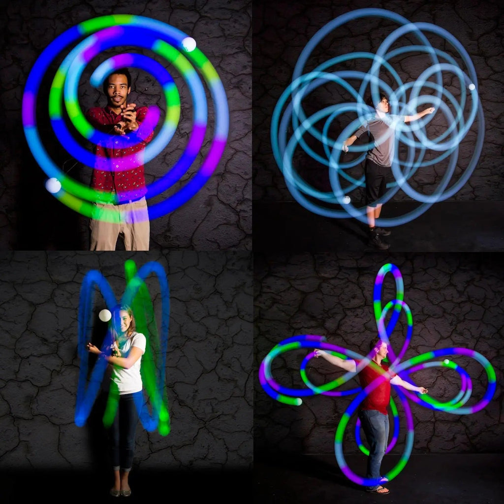Glow. 0 LED Rechargeable Poi Set - After Dark